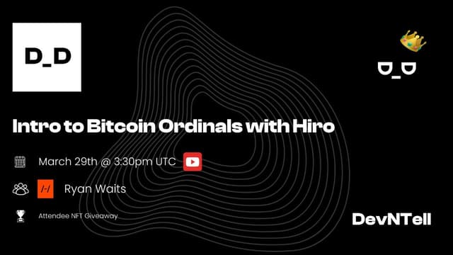 Intro to Bitcoin Ordinals with Hiro