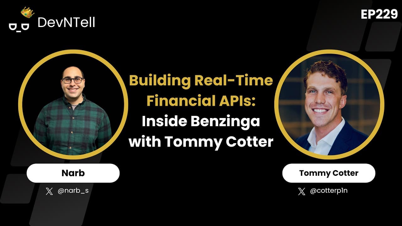 Building Real-Time Financial APIs: Inside Benzinga with Tommy Cotter