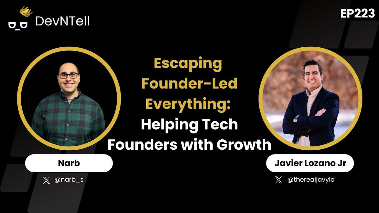 Escaping Founder-Led Everything with Javier Lozano, Jr. : Helping Tech Founders Install Simple Growth Systems